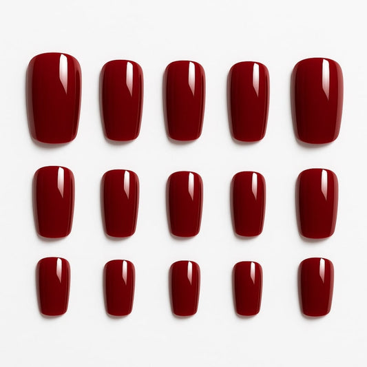 Classic Red Press-On Nails – Glossy Salon-Perfect Finish